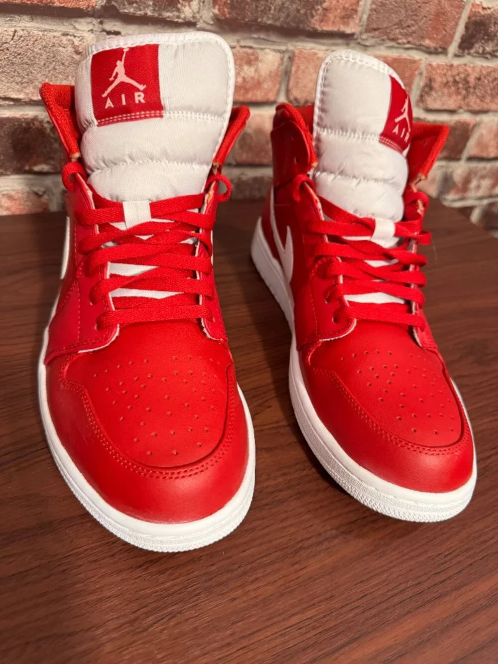 Nike Air Jordan 1 Mid Gym Red White - Size 13